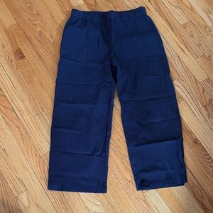 Eileen Fisher Deep Blue Casual Pants organic cotton, straight cropped